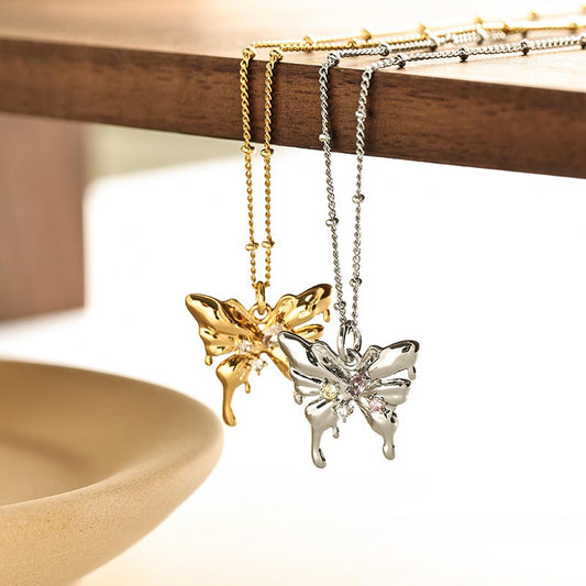 The cutest Butterfly Necklace, perfect for any outfit and occasion. Unleash your inner social butterfly with this adorable necklace! It's the perfect accessory for any look, from brunch to a night out.   Material Composition: Socali products are made from the top-grade brass - a metal that is nickel-free and does not fade or blacken and 100% hypoallergenic for the benefit of those with sensitive skin.