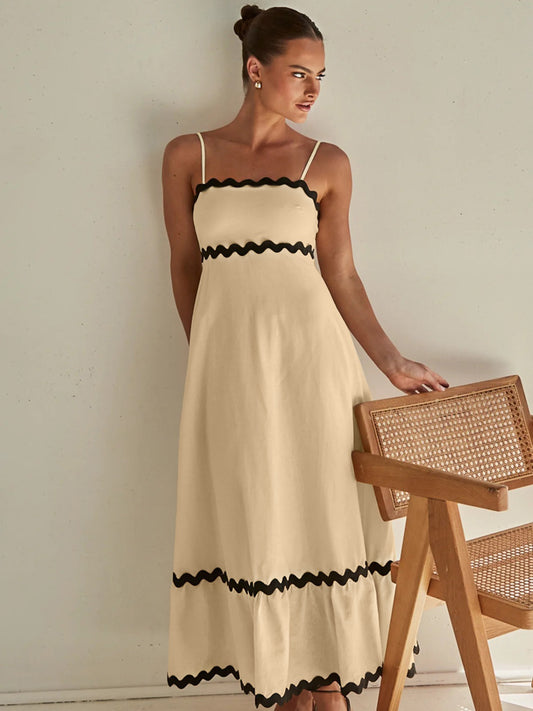 Introducing the Ava Spaghetti Strap Maxi Dress – a blend of timeless elegance and comfort. The delicate spaghetti straps and flowing silhouette offer effortless style for any occasions, from casual outings to more formal affairs. Crafted from lightweight fabric, this dress is your go-to choice for chic sophistication and easy, breezy charm. Enhance your wardrobe with this essential piece that effortlessly captures laid-back glamour.