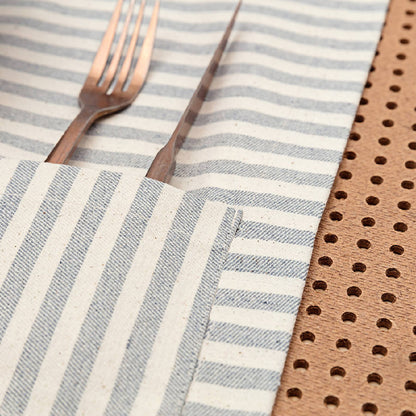 Rustic Placemats made with Upcycled Denim and Cotton, with a stylish pocket for placing cutlery or napkins. Beautifully designed for casual dining, elegant table setting, farmhouse table decor, rustic weddings and celebrations, and daily use at home.
Dimensions: 14" x 19"
Weight: 1.0 lbs
beautiful / elegant / functional / sustainable