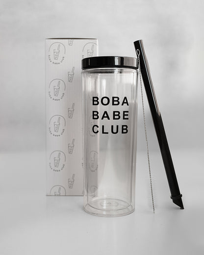Tumbler 20oz black lid, boba babe club tumbler, boba near me, tumbler, tumbler under 30, gifts for her, cute gifts, christmas gifts, birthday gifts, bachelorette gifts, boba tumbler, eco friendly, re-usable tumbler